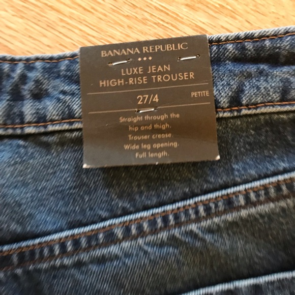 NWT Banana Republic Petite Luxe Jean High-Rise Trouser 27/4 - Picture 10 of 12